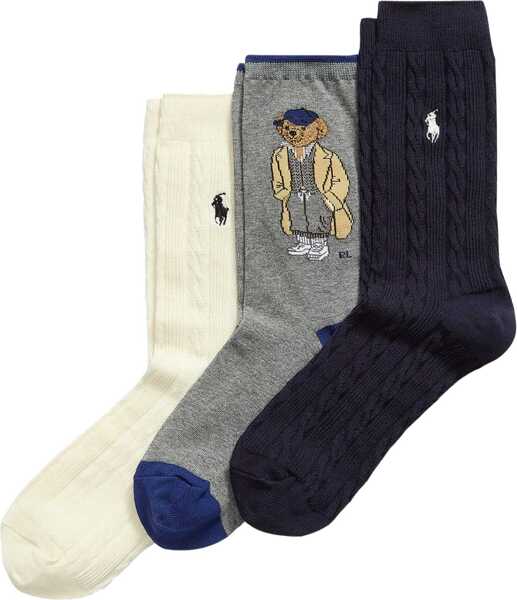 Sosete Ralph Lauren 3-Pack Socks MULTICOLOUR Femei (BM 18994864) 1