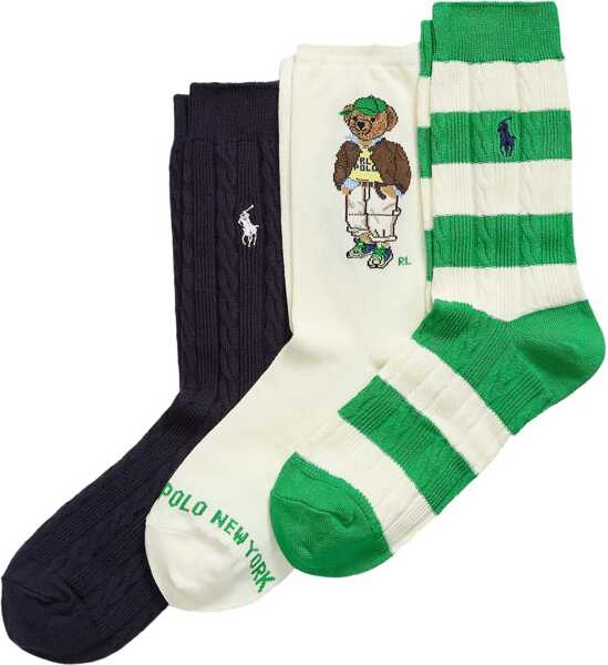 Sosete Ralph Lauren 3-Pack Socks MULTICOLOUR Femei (BM 18994867) 1
