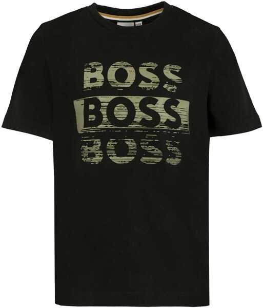 Tricouri Hugo Boss T-Shirt With Logo BLACK Baieti (BM 18996013) 1