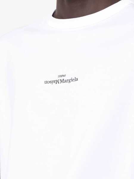 Tricouri Maison Margiela Distorted Logo T-Shirt WHITE Barbati (BM 18996037) 5