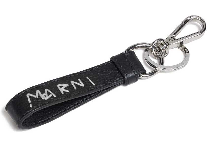 Brelocuri Marni Keychain With Marni Mending Embroidery BLACK Barbati (BM 18996103) 3