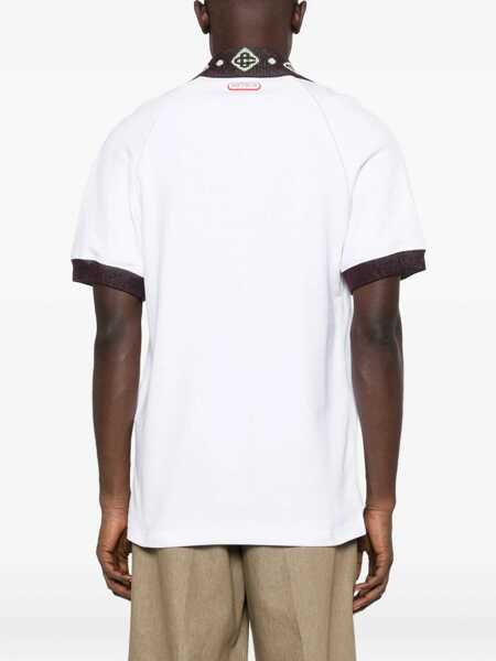 Tricouri Polo Casablanca Piqu Cotton Polo Shirt WHITE Barbati (BM 18996220) 3