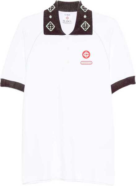 Tricouri Polo Casablanca Piqu Cotton Polo Shirt WHITE Barbati (BM 18996220) 1