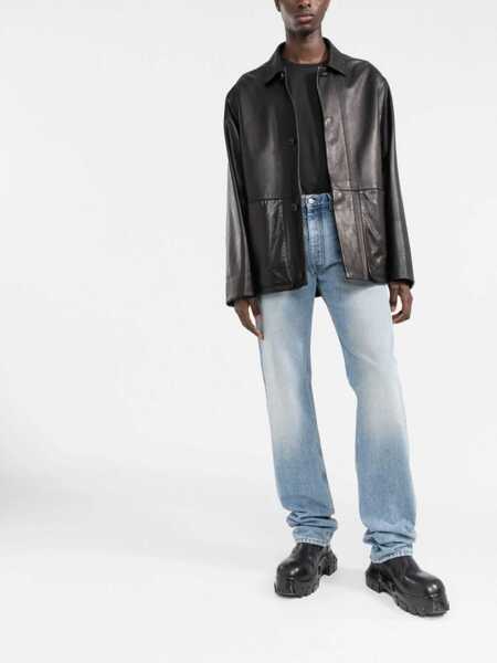 Tricouri Maison Margiela Craw Neck T-Shirt BLUE Barbati (BM 18996238) 2