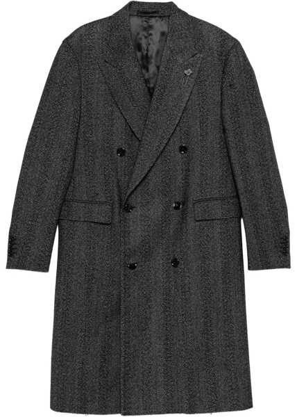Paltoane Lardini Double-Breasted Wool Coat GREY Barbati (BM 18996301) 1
