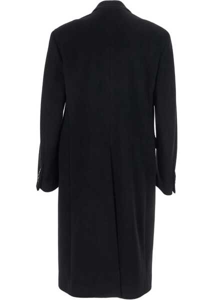 Paltoane Lardini Double-Breasted Coat In Virgin Wool BLACK Barbati (BM 18996307) 2