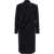 Lardini Double-Breasted Coat In Virgin Wool BLACK