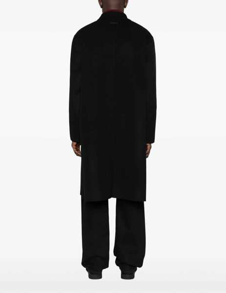 Paltoane Lardini Coat In Pure Virgin Wool BLACK Barbati (BM 18996313) 4