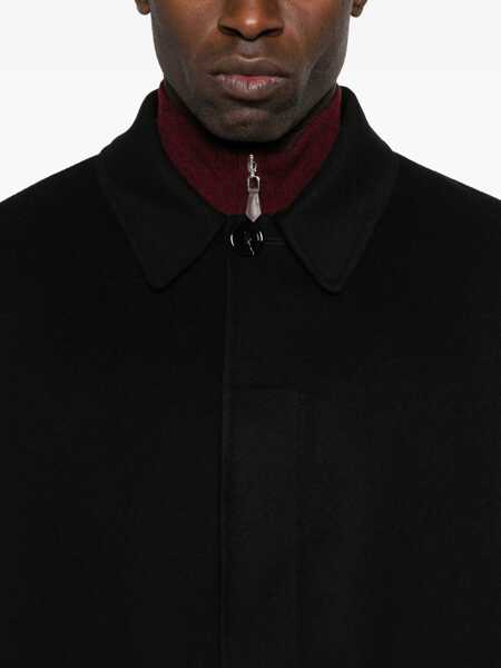 Paltoane Lardini Coat In Pure Virgin Wool BLACK Barbati (BM 18996313) 5