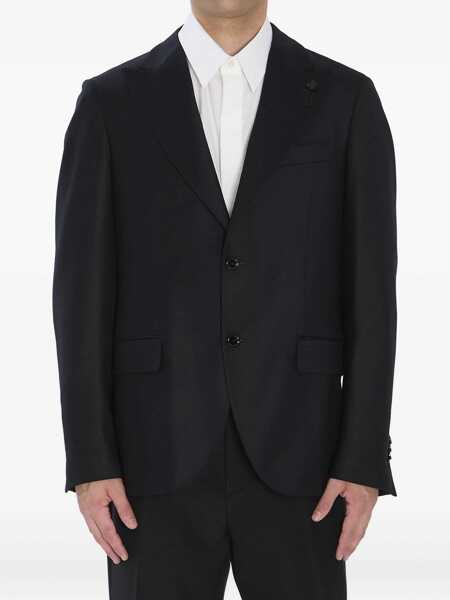 Jachete Lardini Jacket In Pure Virgin Wool And Cashmere BLACK Barbati (BM 18996316) 1