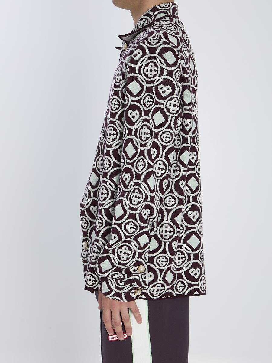 Camasi Casablanca Monogram-Patterned Overshirt PURPLE Barbati (BM 18997002) 3