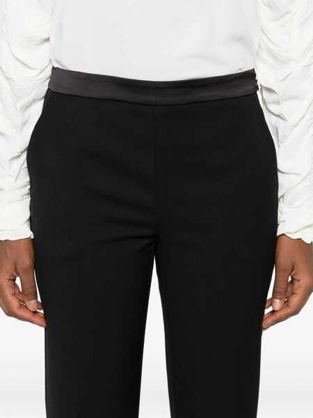 Pantaloni casual TWINSET Twinset Black Straight-Leg Trousers Black Femei (BM 18997206) 5