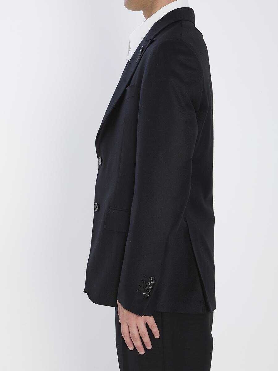 Geci Lardini Jacket In Pure Virgin Wool And Cashmere Black Barbati (BM 18997614) 3