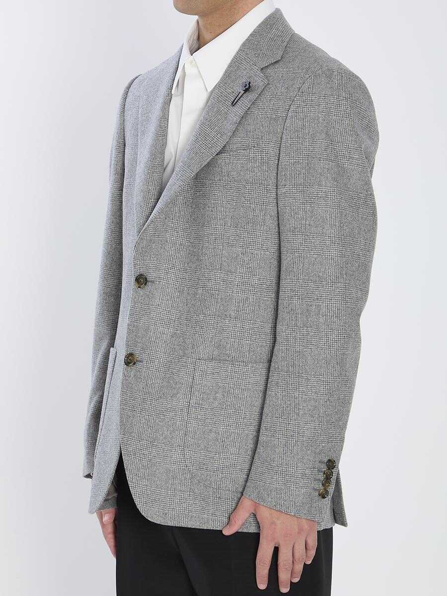 Geci Lardini Jacket In Virgin Wool And Cashmere GREY Barbati (BM 18997662) 2