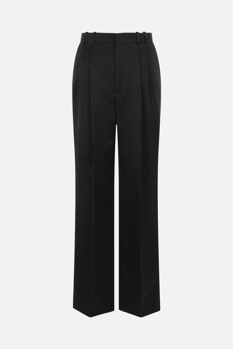 Pantaloni casual Saint Laurent Saint Laurent  Trousers Black Femei (BM 18998379) 1