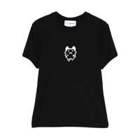 Tricouri Coperni Black Cotton T-Shirt Femei