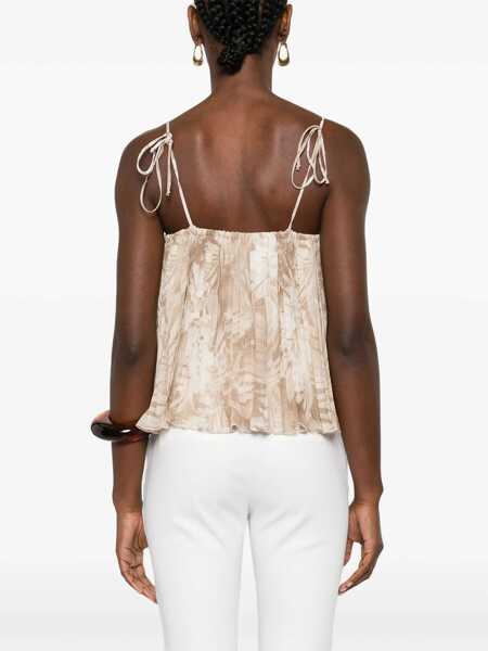 Topuri ERMANNO FIRENZE Ermanno Firenze Top Beige Femei (BM 19000074) 4