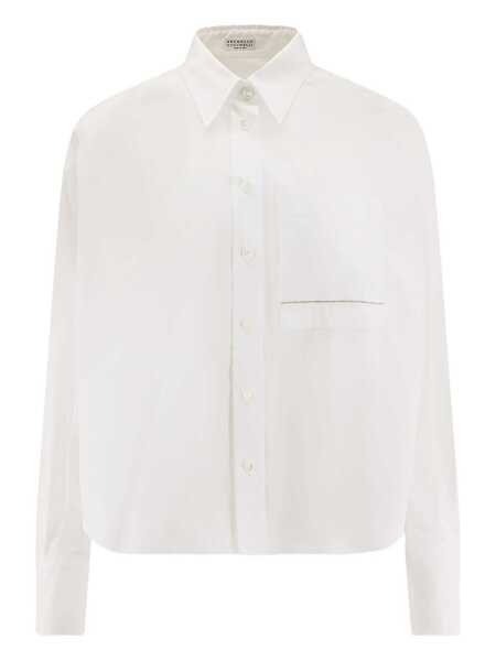 Camasi Brunello Cucinelli Brunello Cucinelli Shirts WHITE Femei (BM 19001631) 1