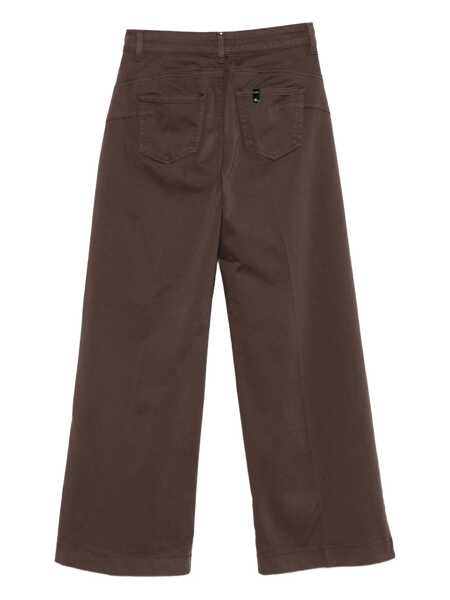 Pantaloni casual Liu Jo Liu Jo Brown Wide-Leg Trousers BROWN Femei (BM 19001805) 2
