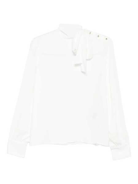 Bluze Liu Jo Liu Jo White Blouse Featuring A Neck Tie WHITE Femei (BM 19001814) 1