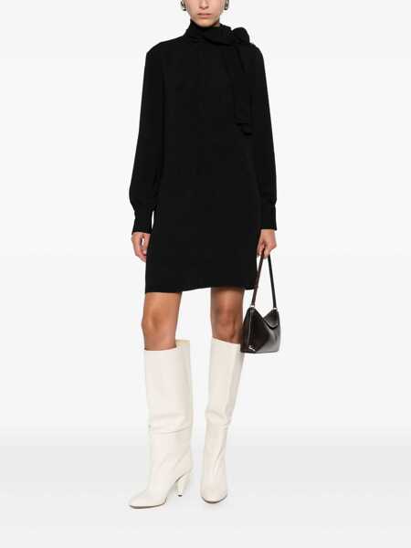 Bluze Liu Jo Liu Jo Blouse With A Knotted Collar Black Femei (BM 19001820) 2