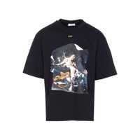 Tricouri Off-White Off-White Black T-Shirt With Artistic Print Barbati