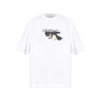 Tricouri Off-White Off-White White T-Shirt With Logo And Graphic Print Barbati