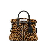 Genti de mana 'Loved To Death' Brown Handbag With Adjustable And Removable Shoulder Strap And Leopard Motif In Leather Woman Femei