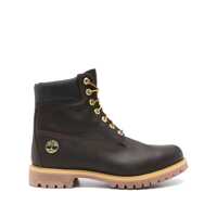 Bocanci Brown Water-Proof Boots With Logo Plate In Leather Man Barbati