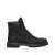 Timberland Black Boots With Logo Plate In Leather Man Black