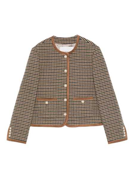Geci DUNST Dunst Wool Tweed Jacket BROWN Femei (BM 19003266) 1
