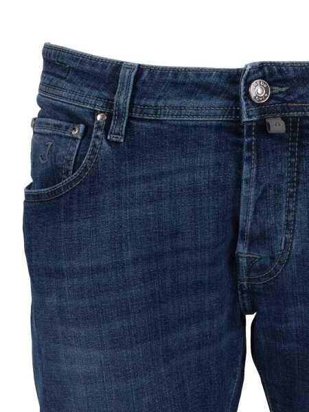 Blugi drepti Jacob Cohen SUPER SLIM FIT NICK 5 POCKETS PANTS Blue Barbati (BM 19003755) 3