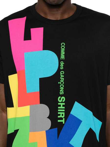 Tricouri Comme des Garons Cotton T-shirt BLACK/PRINT Barbati (BM 19003855) 4