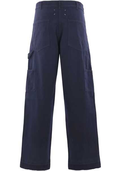 Pantaloni casual Maison Margiela Cotton Trousers BLACK/WHITE EMBROIDERY Barbati (BM 19003873) 2