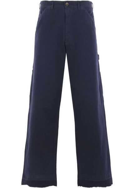 Pantaloni casual Maison Margiela Cotton Trousers BLACK/WHITE EMBROIDERY Barbati (BM 19003873) 1