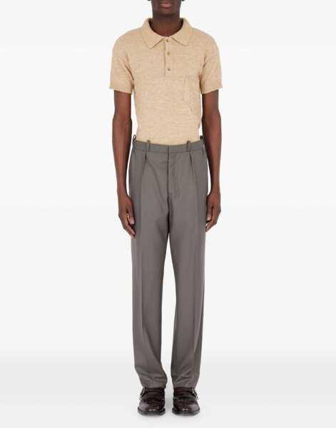 Pantaloni casual Maison Margiela Green Wool Trousers STONE GREY Barbati (BM 19003882) 2