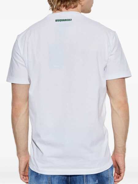 Tricouri DSQUARED2 T-Shirt With Print WHITE Barbati (BM 19004032) 4