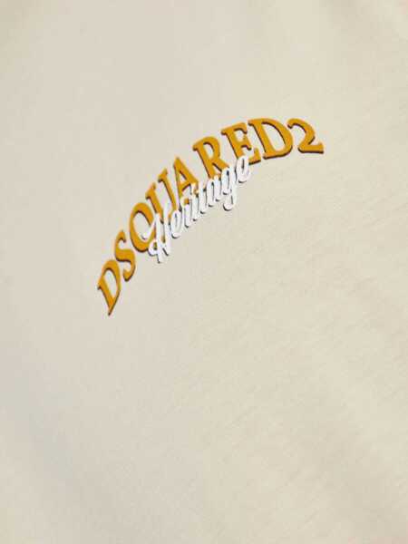 Tricouri DSQUARED2 T-Shirt With Logo BEIGE Barbati (BM 19004089) 5