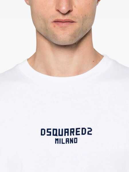 Tricouri DSQUARED2 T-Shirt With Logo WHITE Barbati (BM 19004143) 4