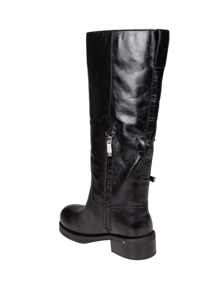 Bocanci Michael Kors Michael Kors Leather Boot Black Femei (BM 19005705) 3