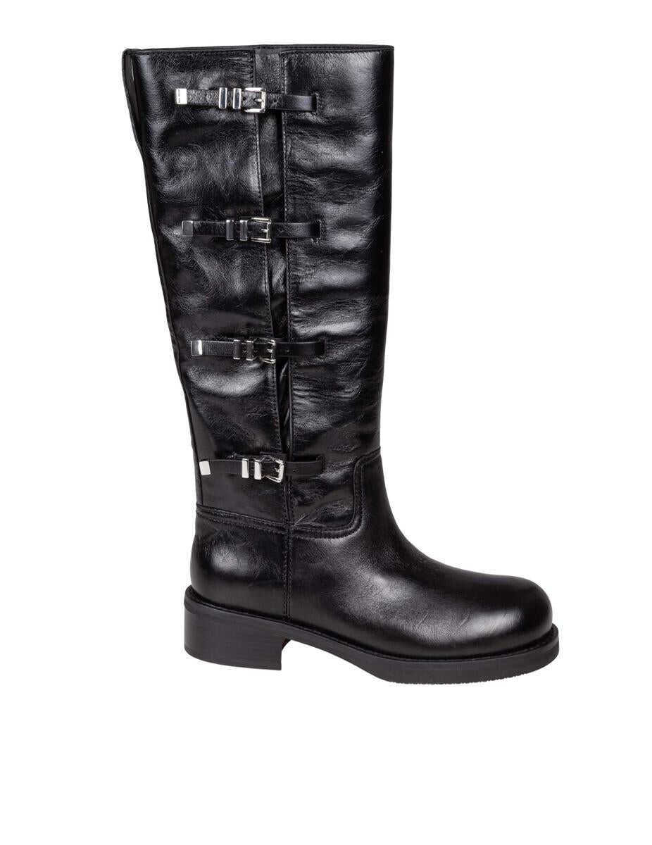 Bocanci Michael Kors Michael Kors Leather Boot Black Femei (BM 19005705) 1