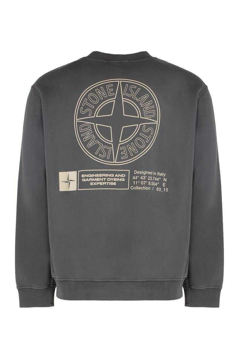Pulovere Stone Island Stone Island Oversized Crewneck Sweatshirt With Print GREY Barbati (BM 19006188) 2