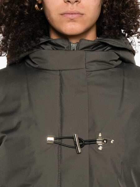 Paltoane Fay TECNICODB FRONT TOGGLE COAT Green Femei (BM 19006302) 5