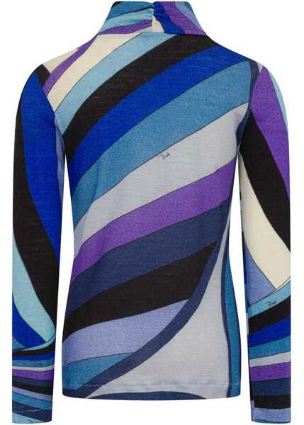 Tricouri PUCCI T-Shirts Lines BLUE Fete (BM 19007197) 2