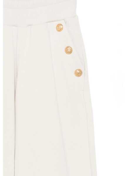 Pantaloni casual Balmain Baggy Pants With Buttons BEIGE Baieti (BM 19007212) 3