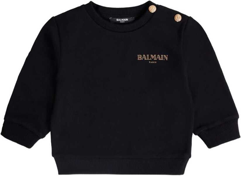 Hanorace Balmain Sweatshirt With Logo BLACK Fete (BM 19007215) 1
