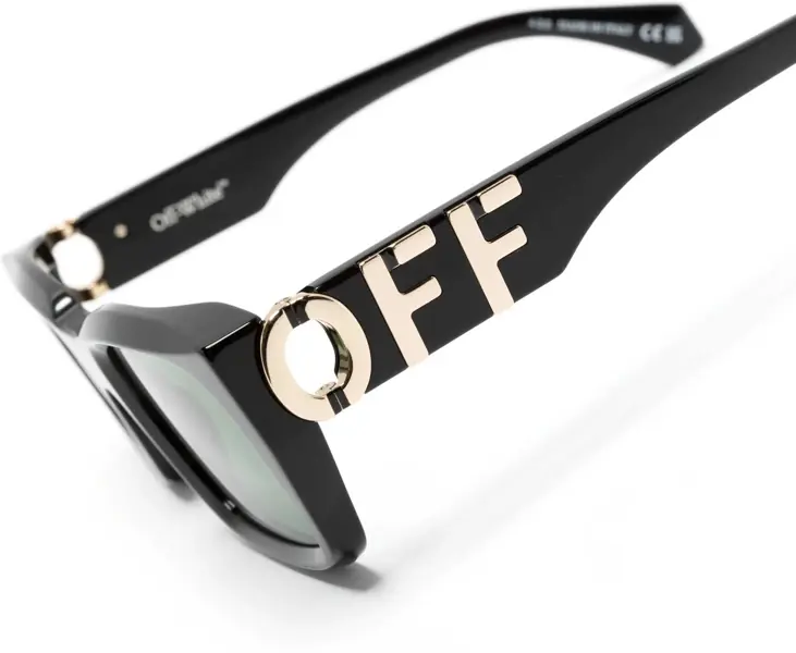 Ochelari de soare Off-White Wayfarer Hays Sunglasses With Maxi Goledn Logo Black Femei (BM 19007329) 3