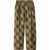 Burberry Double-Pleated Wool Pants With Iconic Motif Beige
