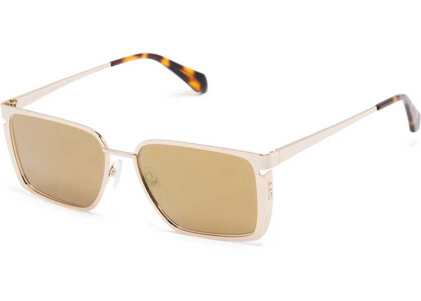 Ochelari de soare Off-White Golden-Effect Frame Yoder Mirrored Rectangular Sunglasses Gold Femei (BM 19007353) 2