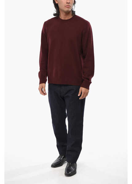 Pulovere Vince Wool And Cashmere Crew-Neck Sweater With Ribbed Edges Burgundy Barbati (BM 19007356) 4